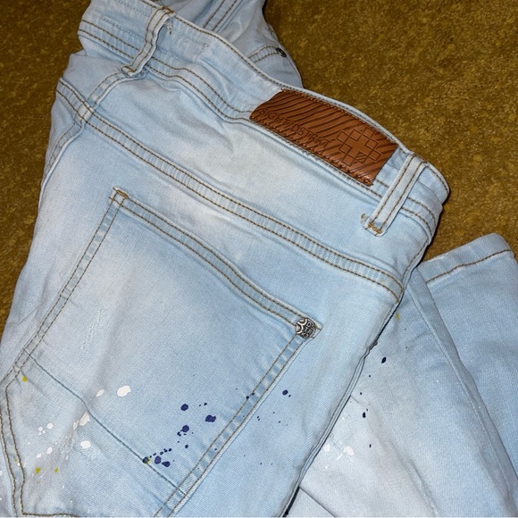 8IGHTH DSTRKT Light Blue Mens Jeans 38x31 - Picture 3 of 4